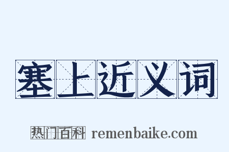 塞上近义词是什么意思的图片